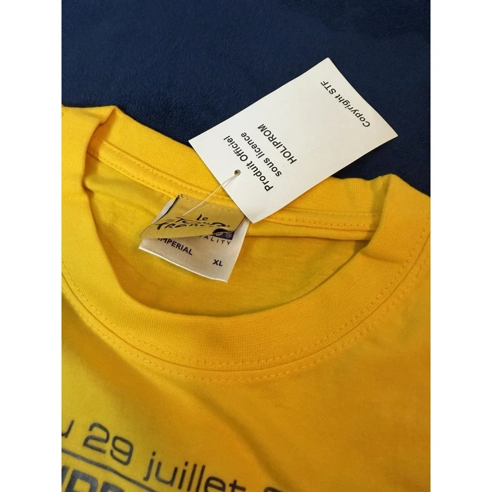 Le Tour De France 2007 Official T-Shirt Mens XL Yellow Vtg Merchandise NWT